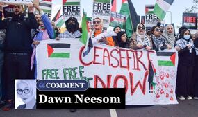 armistice day pro palestine protest dawn neesom
