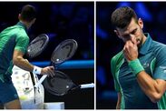 Novak Djokovic racket smash ATP Finals Casper Ruud tennis news