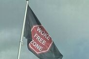 company boss defend woke free zone flag