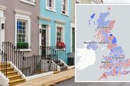 House prices fall map