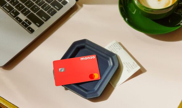 Monzo card placed on a table