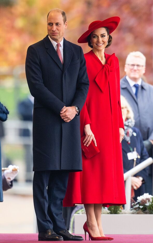 Prince William and Princess Kate  attend a ceremonial welcome for The President and the First Lady of the Republic of Korea