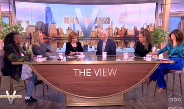 Mark talking to The View's panel