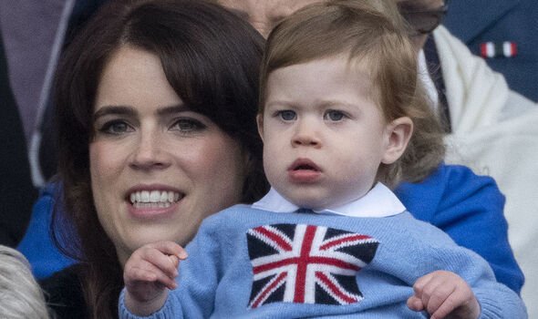 Princess Eugenie pictured with son August